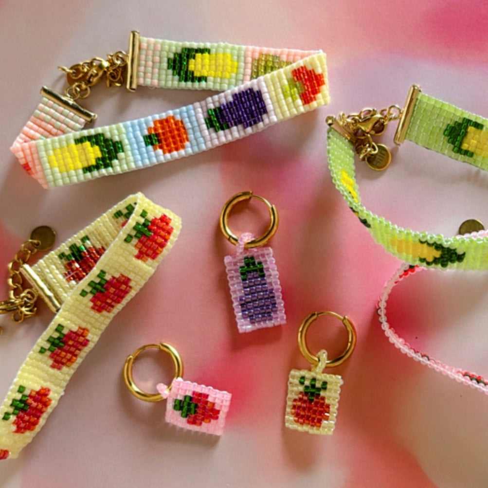 AUBERGINE Les Tissages Earring