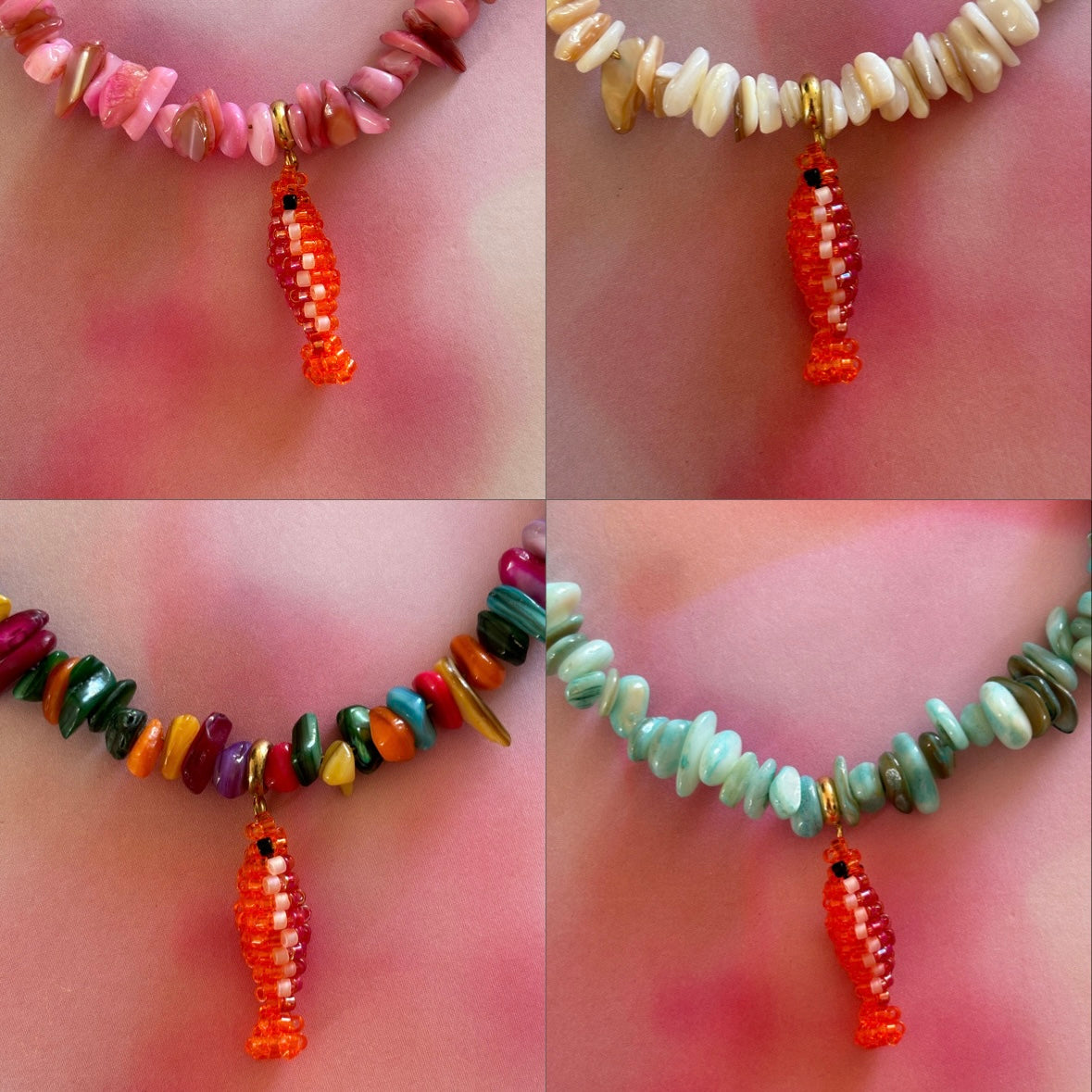 POISSON Collier Coquillages