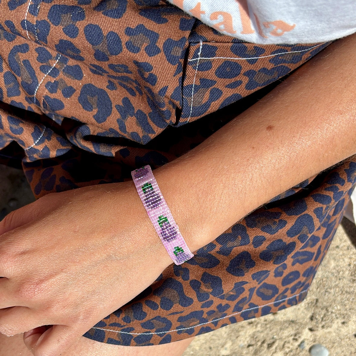 AUBERGINE Les Tissages Bracelet