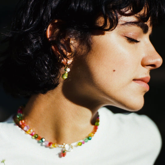 A/W Shiny Necklace/ Multicolore