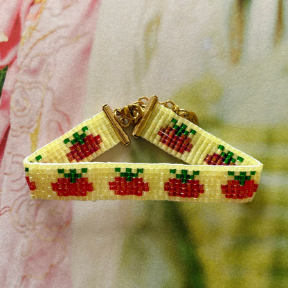 Bracelet Tissé TOMATE